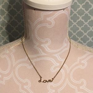 Love Gold Tone Necklace
